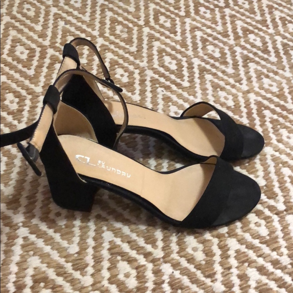 Chinese laundry block heel with cute straps
